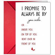 跨境新款1张情侣暧昧幽默贺卡信封套装10套起批节日纪念日留言卡