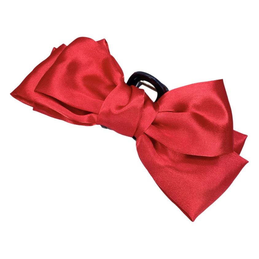 Clip de arco de doble cara negro en el escape de la princesa tocado de gran tamaño estilo coreano elegante clip de tiburón horquilla al por mayor para las mujeres