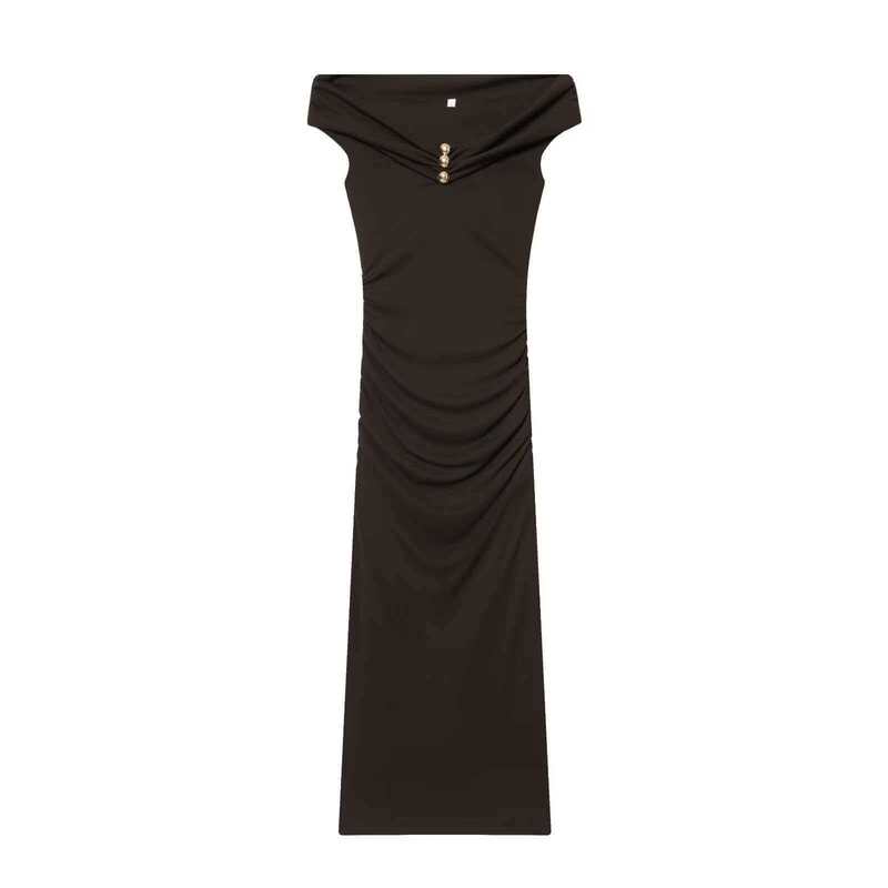 Cross-Border Export European and American Clothing Za Aliexpress Popular Autum Fashion Elegant Pleated Sleeveless Long Dress