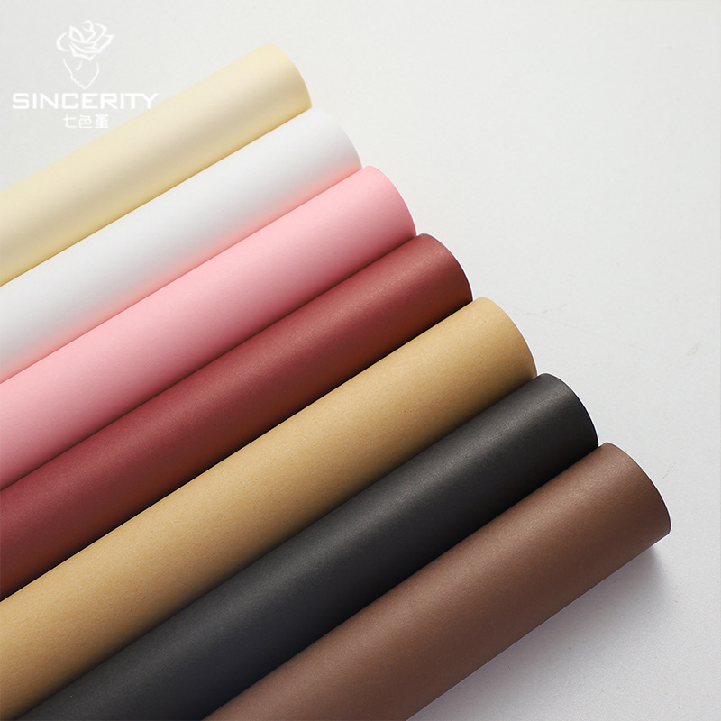 Papel de arte de siete colores, fácil de modelar, regalo hecho a mano de bricolaje, empaque de flores, empaque de flores, floristería, empaque de flores