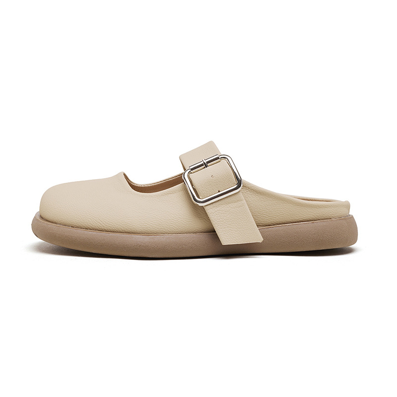 2026 nuevo vestido de primavera con una falda zapatos de un solo pie sandalias de mitad de zapatillas