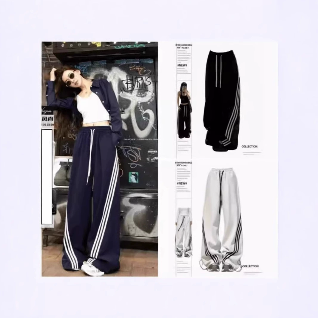 Высокая улица в полоску с тремя прутьями шаровары дети весна и лето новый американский дизайн чувство дикие повседневные прямые спортивные штаны