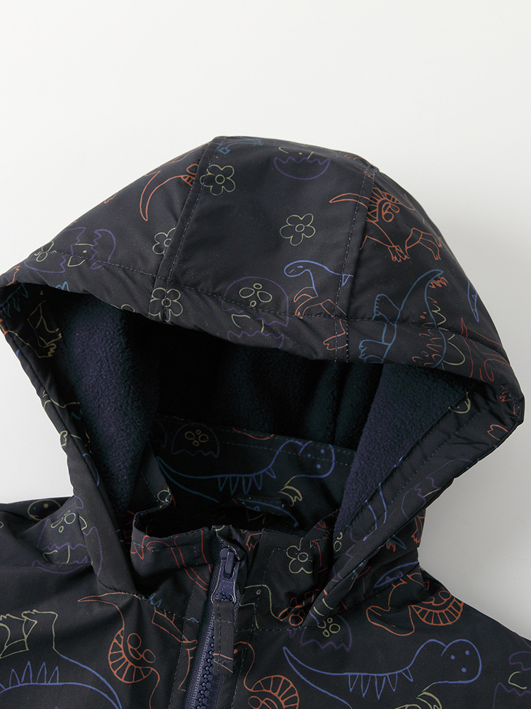 Malwee transfronterizo niño grueso chaqueta de invierno nuevo estilo europeo y americano para niños pequeños y medianos más camisa con cremallera con capuchón chaqueta de primavera