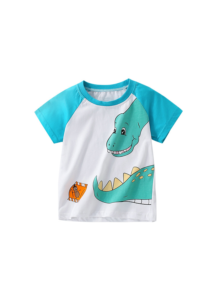 Camiseta de manga corta para niños malwee transfronteriza, ropa de verano para niños pequeños y medianos, transpirable y absorbente de sudor, cuello redondo, top para niños, nuevo estilo de verano