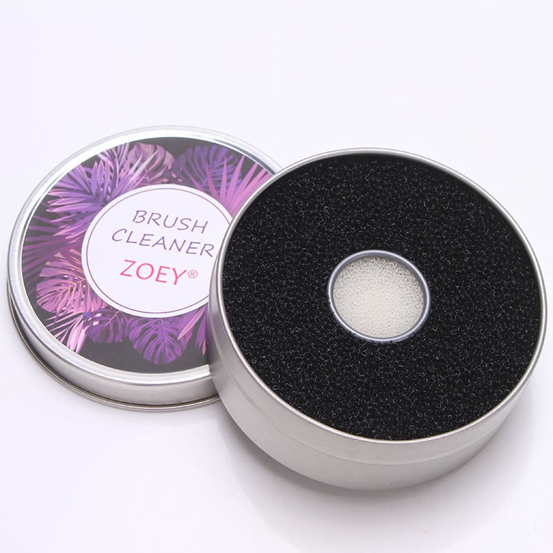 Limpieza in situ transfronteriza banda esponja caja de limpieza maquillaje especial cepillo de maquillaje herramienta de limpieza en seco brazo banda