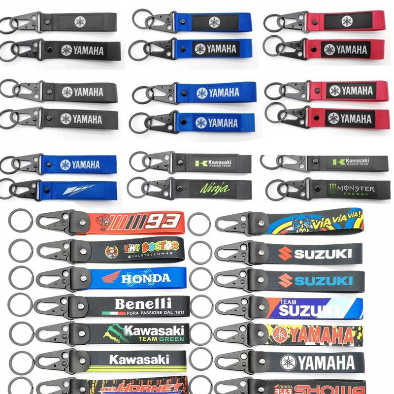 Cross-border dedicated motorcycle motorcycle embroidery keychain pendant suitable for Honda Kawasaki spring wind Yamaha Suzuki