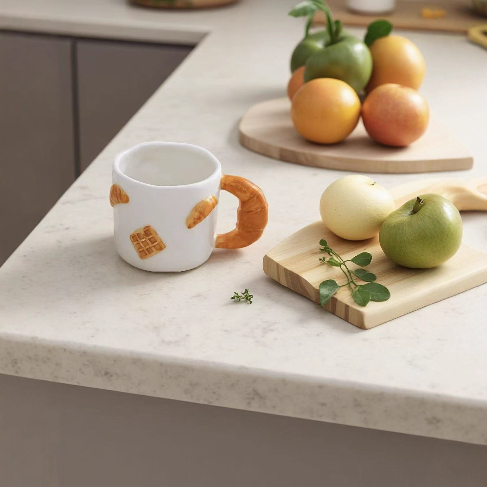 浮雕陶瓷可爱蘑菇杯马克杯 手绘陶瓷个人杯咖啡杯马克杯茶杯