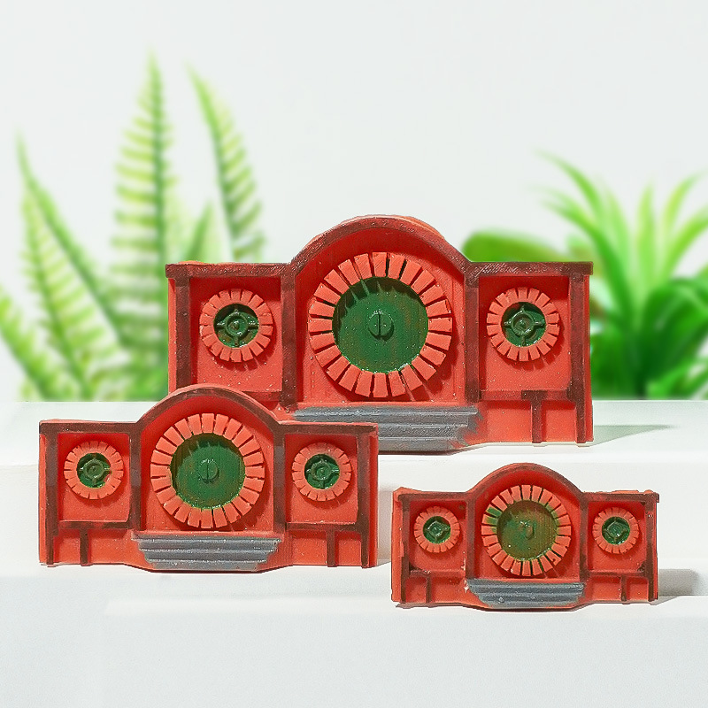 Simulación chic pequeña puerta de madera marco de fotos accesorios tanque de peces decoración del paisaje puertas y ventanas de resina psicológica bandeja de arena suministros puerta