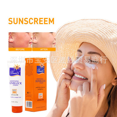 Cross border goods in stock sunscreen cream 120g Replenish water Moisture refreshing Greasiness quarantine sun block 90 + Sunscreen