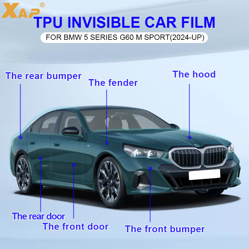 Cross-border special for BMW 5 Series G60M Sports TPU Invisible Paint Protective Film Anti-scratch and Brightening