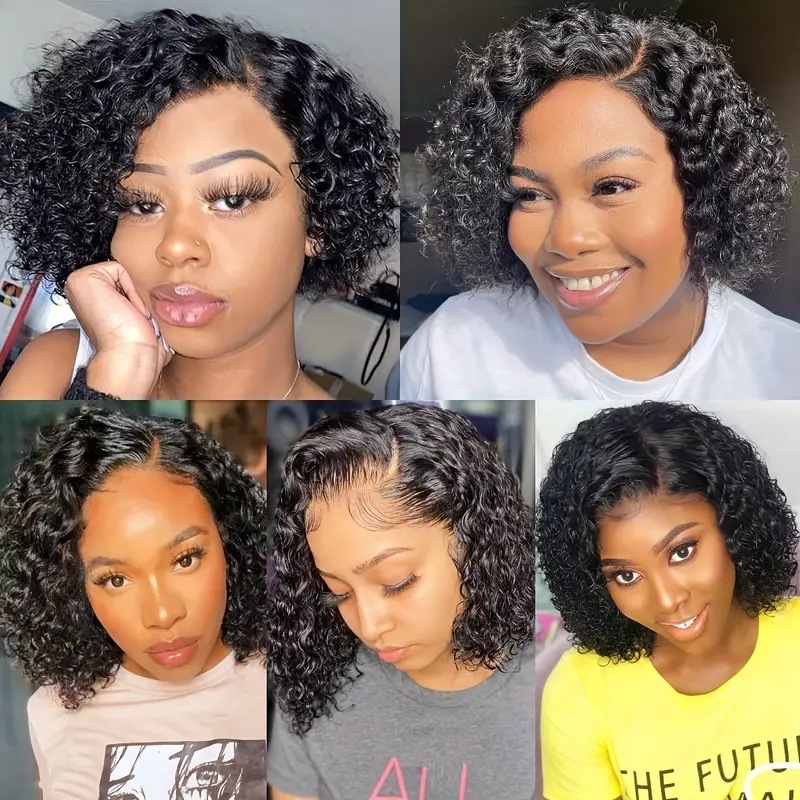 Transfronterizos Europa y América de moda frente encaje pequeño rollo de mano peluca de comercio exterior África venta caliente peluca de rollo pequeño