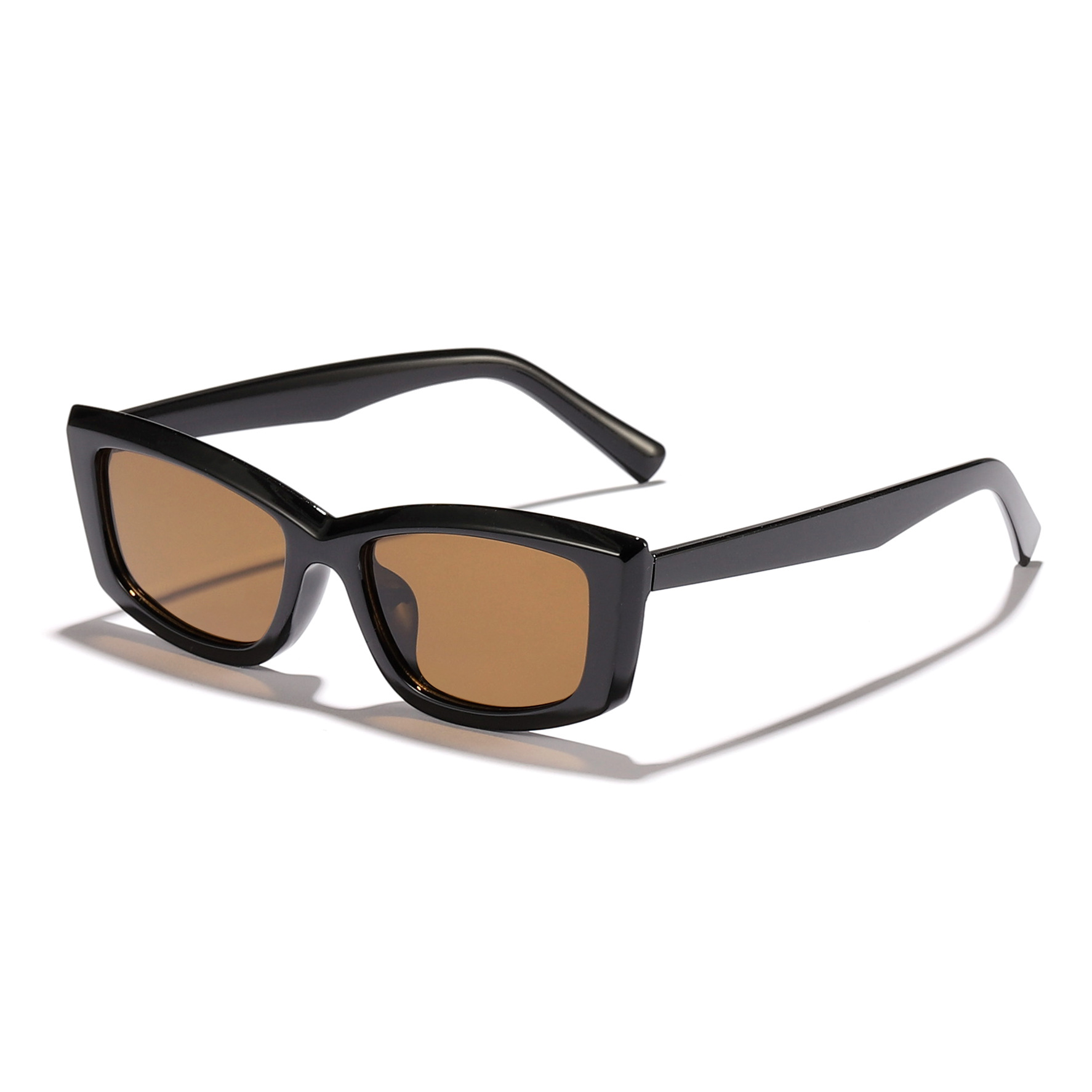 Nuevas gafas de sol rectangulares transfronterizas con ojos de gato para mujer, cara retro sin rostro, gafas de sol con protección UV
