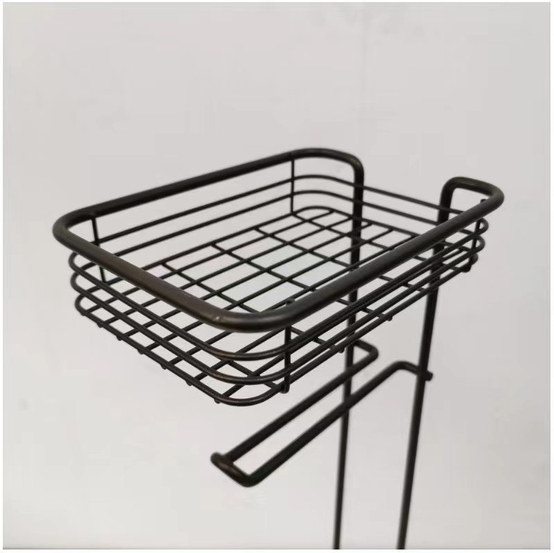 Seleccione estrictamente simple inodoro de hierro forjado piso toallas de papel desmontable inodoro vertical toallas de papel rack