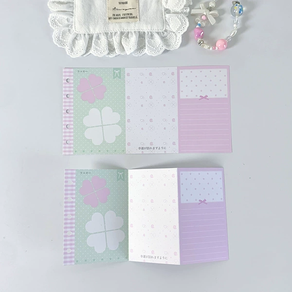 Ins trifold-green pink 1 sheet