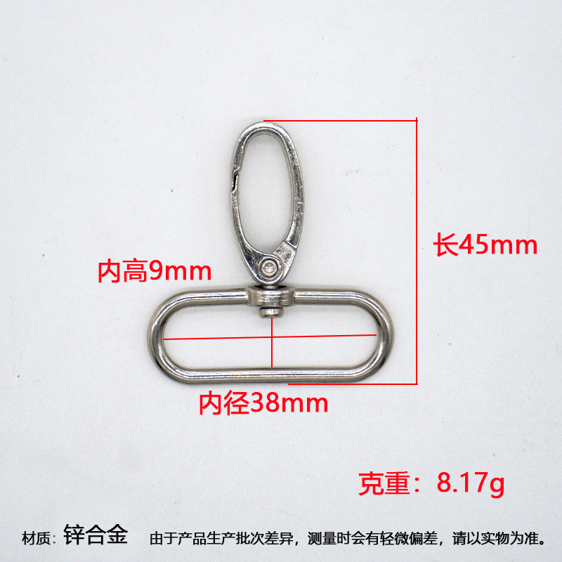 Clips metálicos giratorios para perros, accesorios de ferretería para bolsos y ropa, ganchos para mochilas de senderismo, ganchos de conexión de aleación de zinc, clips tipo boca de pez.