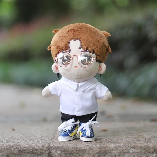 20cm baby shirt, celebrity same style shirt, cotton doll 15cm white shirt, 10cm short-sleeved shirt