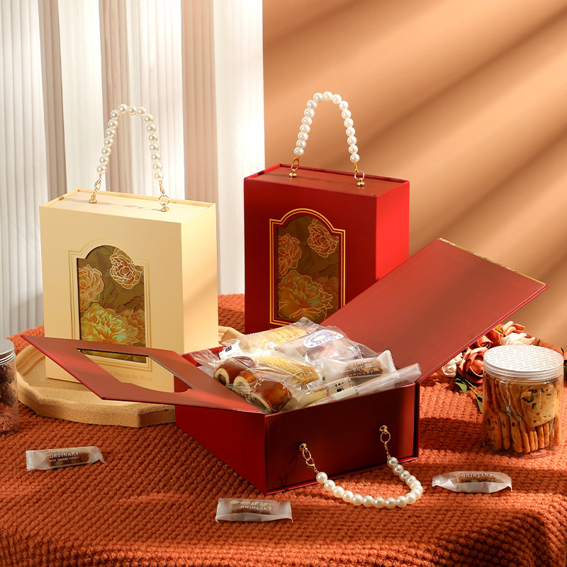 2024通用烘焙礼品包装盒饼干零食手提盒糖果蛋黄酥曲奇饼干空盒子
