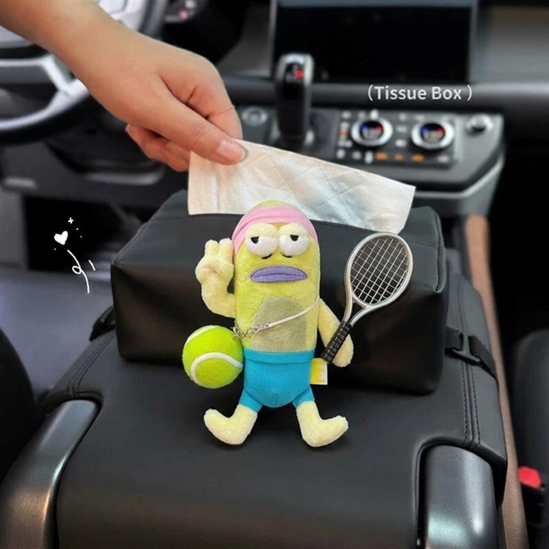 Car tissue box for women, armrest box, cute ugly fish car tissue box, hanging seat back decorative tissue box for car
