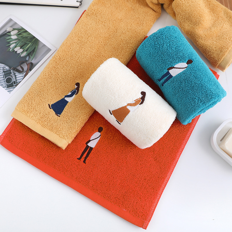 Factory cotton towel embroidered face towel couple backpack art face towel gift can be Wholesale