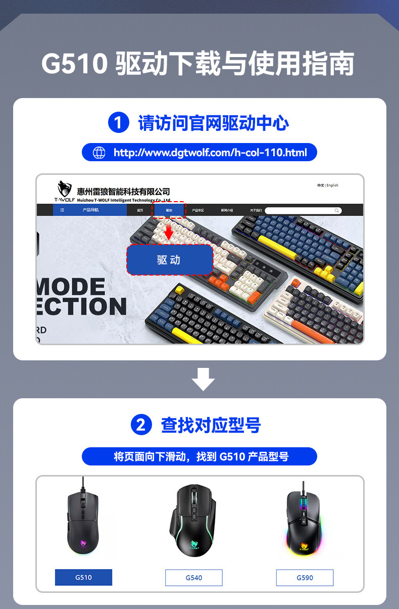 T-WOLF雷狼G510游戏鼠标有线7键电竞机械RGB跑马灯宏驱动自定义