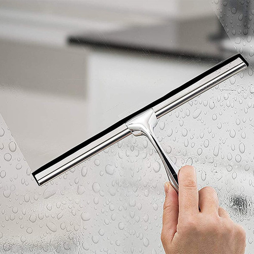 Glass wiper stainless steel glass wiper tool glass wiper bathroom toilet wiper with hook