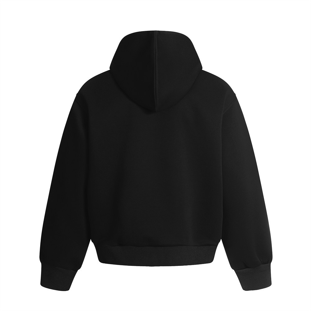 Trendiges Herren-Sweatshirt mit Kapuze und Cardigan – geteiltes Dekonstruktions-Patchwork-Design mit Reißverschlusstaschen, lockere Passform, einfarbig passend zu allen_voghion.com