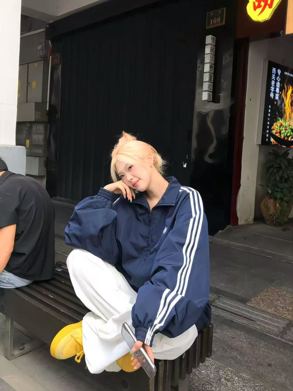 跨境2025夏薄款拉链防晒衣运动外套女学生宽松长袖风衣休闲上衣潮|undefined
