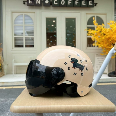 Motosiklet kaskı (dəbilqə), C Electric Vehicle Helmet Cute Safety
