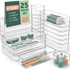 クロスボーダー引き出し収納ボックス透明キッチン食器分割ボックスデスクトップ化粧品雑物仕切り整理小箱