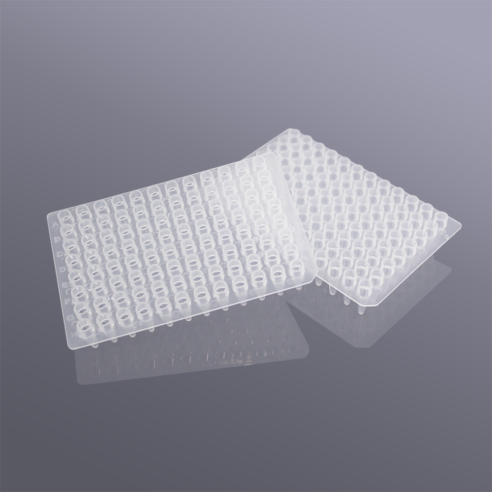 透明高位PCR板 96孔无裙边，20块/包 10包/箱 生物实验室耗材