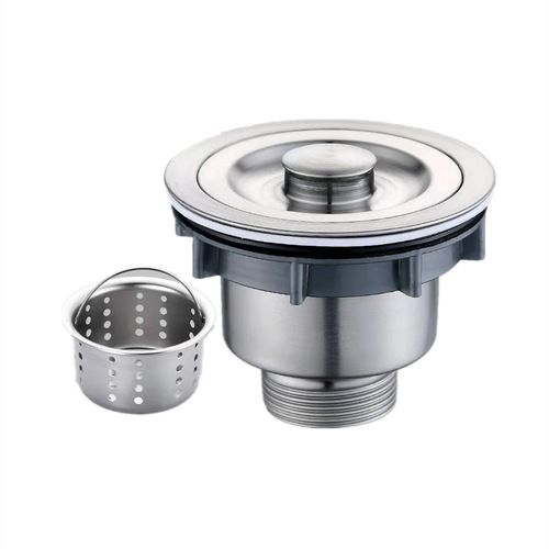 Kitchen sink drainer, single and double drain pipes, stainless steel dish basin, pool cover, cage, water seal cover set