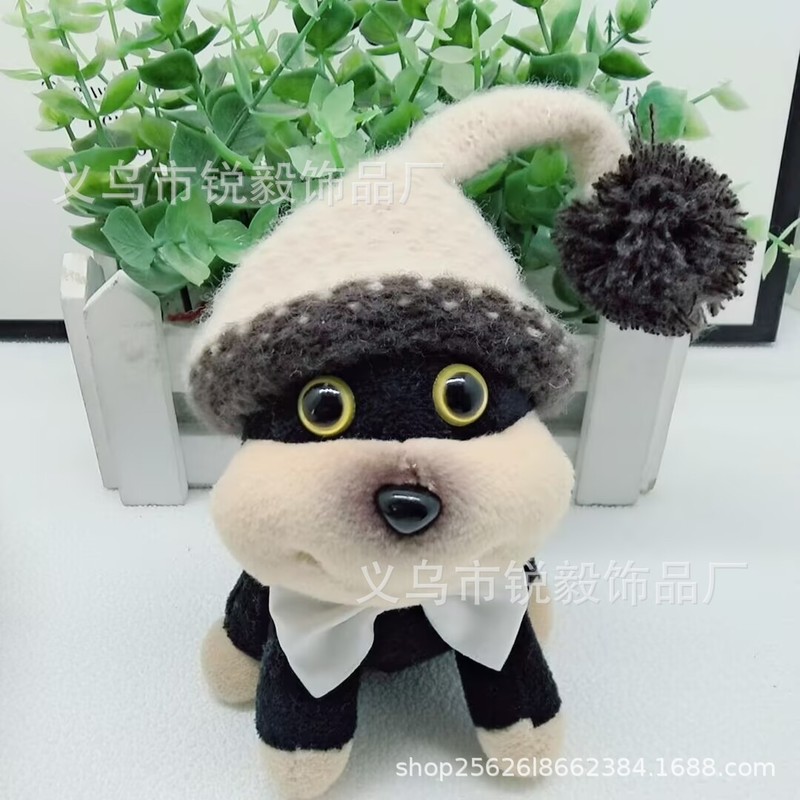 約15×8cm 人形帽子 ニット耳帽子 蜂犬人形 着せ替え服アクセサリー|undefined