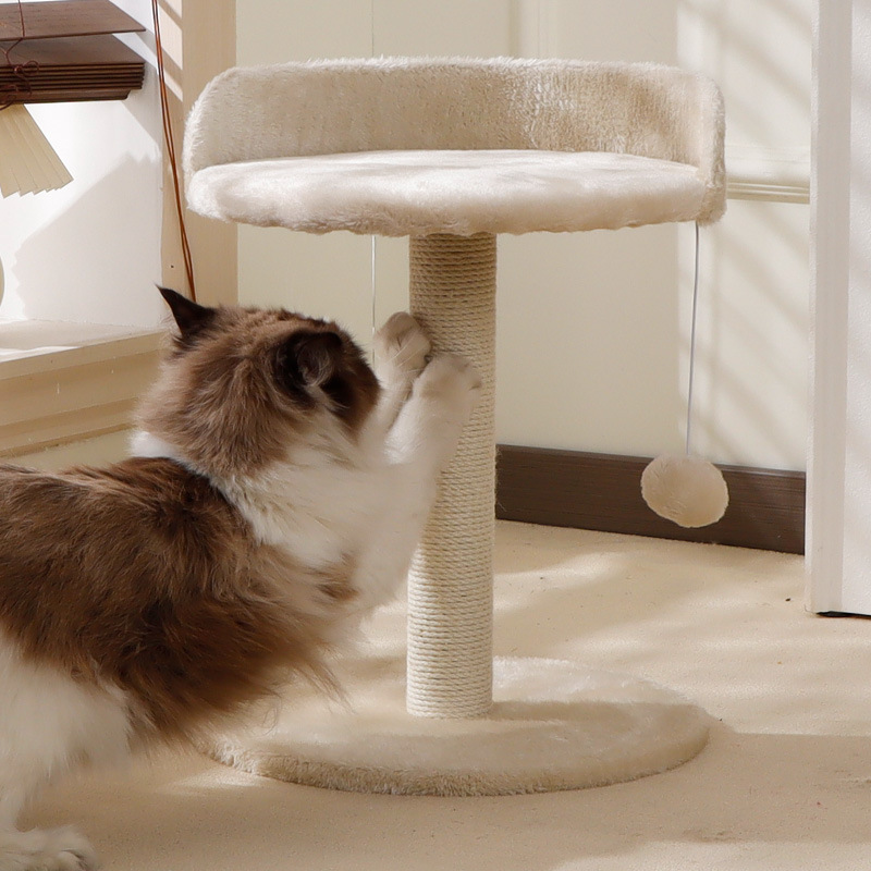 Pequeño nido de gato de doble capa personalizado, puente de arco, tablero de agarre de gato, juguete de nido de gato integrado, columna de garra de gato de sisal, productos que no ocupan tierra