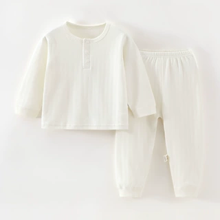 婴儿衣服长袖无骨分体套装四季款男女宝宝家居服小童秋衣秋裤睡衣