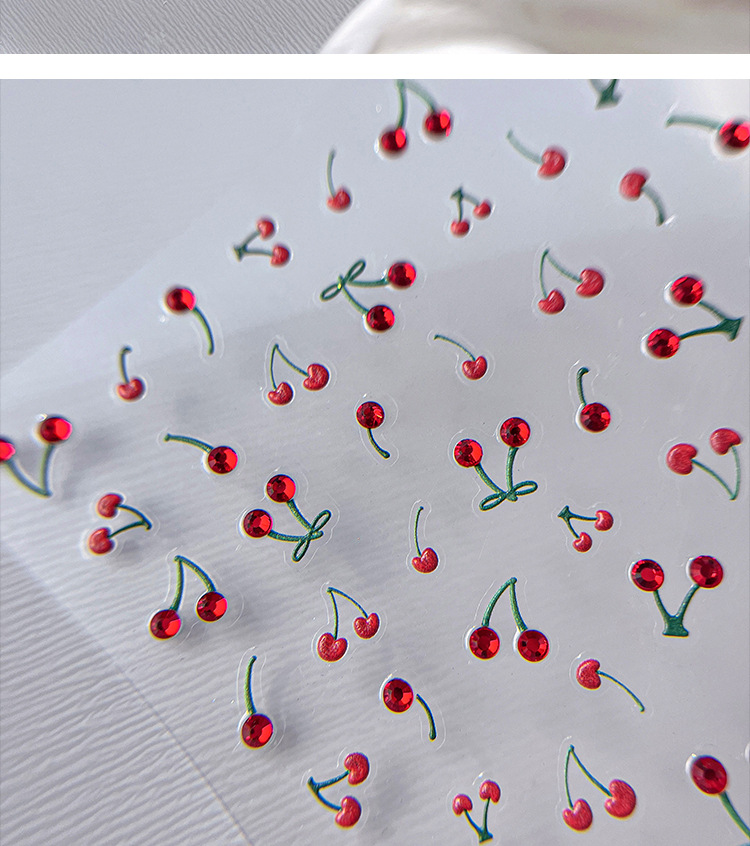 3g Weight Nail Decoration Accessories, Stickers Nail Supplies 1 Piece Quantity Cute Sweet Cherry Plastic Nail Decoration Accessories Stickers 1 Piece