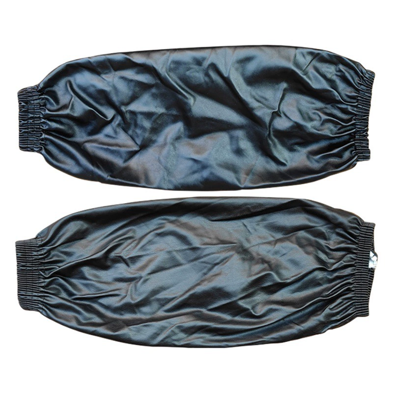 Черный Кожаный Рукав 4 + 2 Линии Широкий Рот Взрослый Водонепроницаемый и Маслостойкий Рукав Расширенный Плюс Удобрение Грязь-доказательство PU Рукав