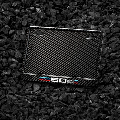 license plate frame, rear license | Nömrə qabı - motorcycle-molded-dry-carbon-twill-bmw-50th-anniversary