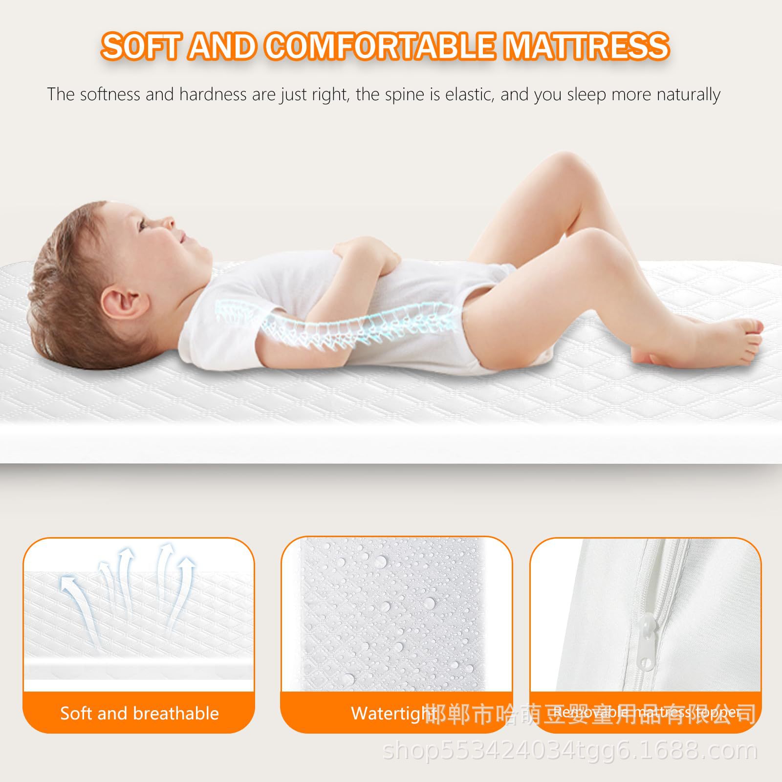 Cuna para bebé, cama para bebé, plegable, ajustable en 6 niveles, cama móvil, cama de empalme para recién nacidos, portátil