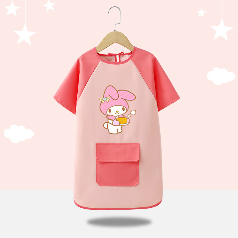 子供用防水絵画服幼稚園プリントスモックスタジオプリント防水逆着用エプロン男の子と女の子用|undefined