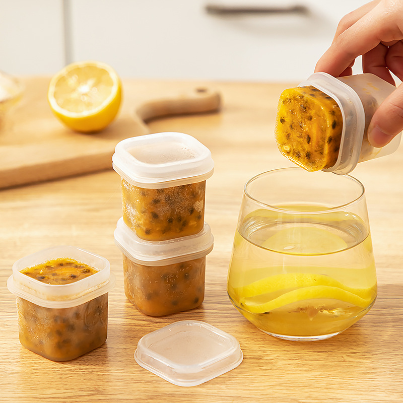 Passion Fruit Packaging Artifact Small Frozen Packaging Box Frozen Ice Cube Reusable Box Kumquat Lemon Sauce Box