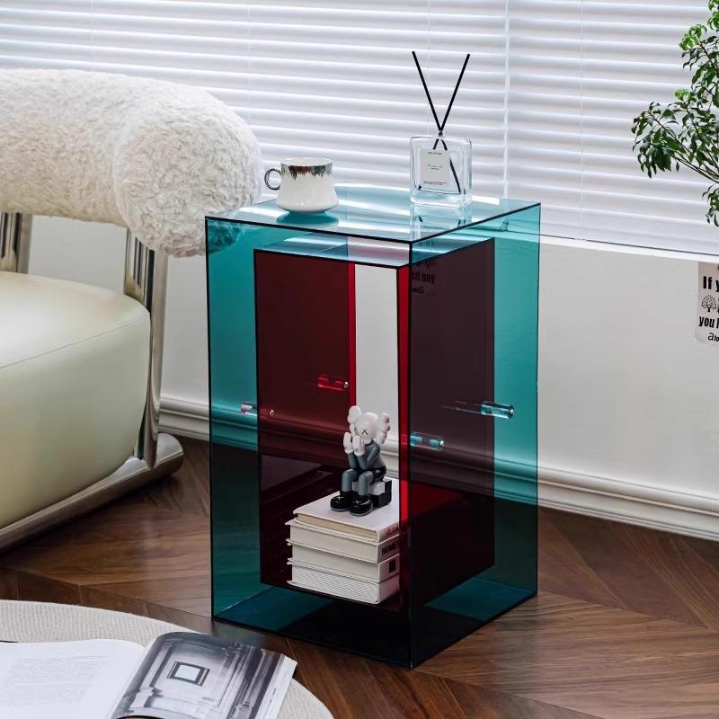 Light Luxury Acrylic Coffee Table Small Table Living Room Home Transparent Sofa Side Table Modern Simple Ins Storage Side Cabinet