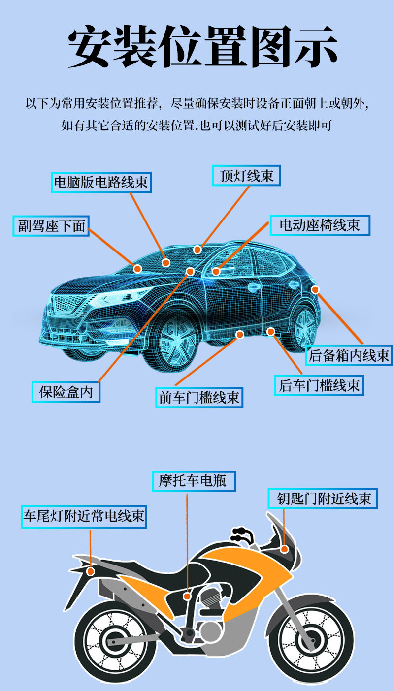 E20 mortgage car positioning wiring motorcycle GPS locator anti-theft device trailer car rental Welding Heat Shrinkable tube j