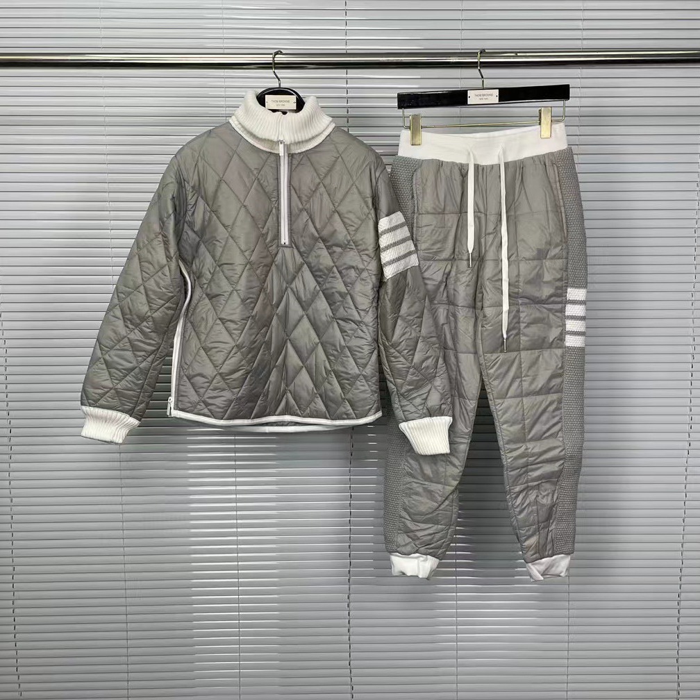 Factory direct sales TB Tom autumn/winter new classic four-stripe zipper lapel cotton suit casual and comfortable suit