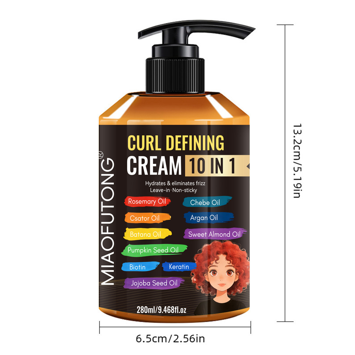 Especial transfronterizo para CURLDEFINING CREAM Crema de cabello rizado hidratante y esponjoso, modelado y modelado sin elastina dura image 16