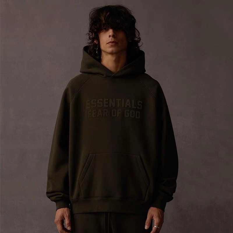 Cruzadas de Europa y América versión correcta ESENCIALES marca de moda suéter de terciopelo fino de los hombres de niebla suéter de la capa caliente-venta Sudadera con capucha