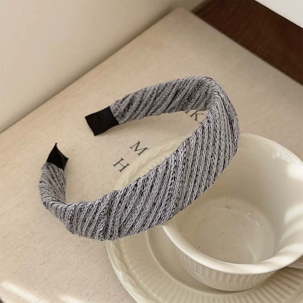 Gray wool headband