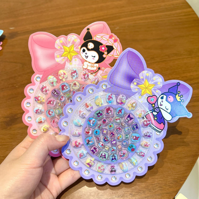 Kulomi Nail Cute Girl Sanrio Kulomi Baby Nail Art Sticker Girls Non-toxic and Taste Free Adhesive