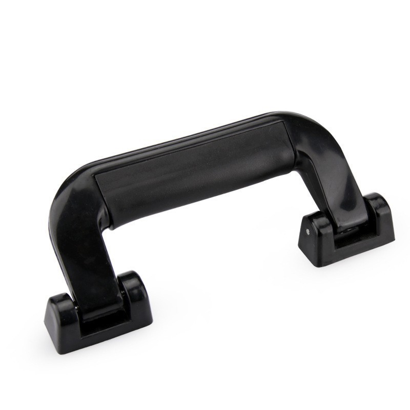 Fábrica directa americana caja de aluminio negro de mano accesorios de maleta de plástico chapeado manija caja de tracción manija