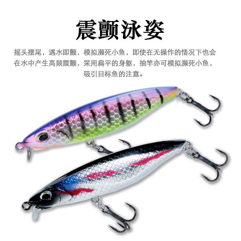 2 Pcs Sinking Minnow Fishing Lures Hard Baits Fresh Water Bass Swimbait Tackle Gear