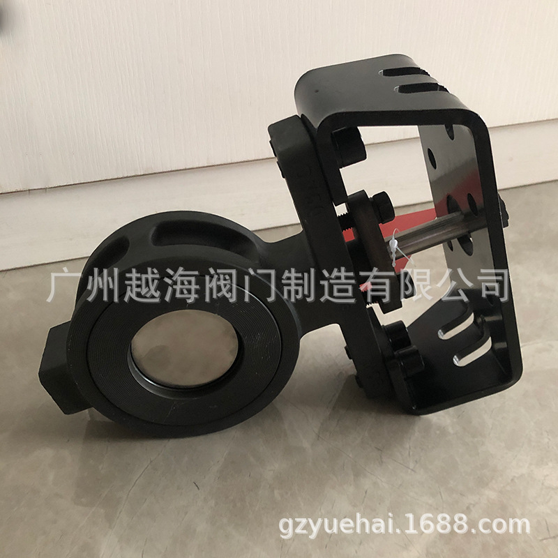 气动高平台高性能蝶阀 广州越海阀门D72F150LB美标双偏心对夹蝶阀